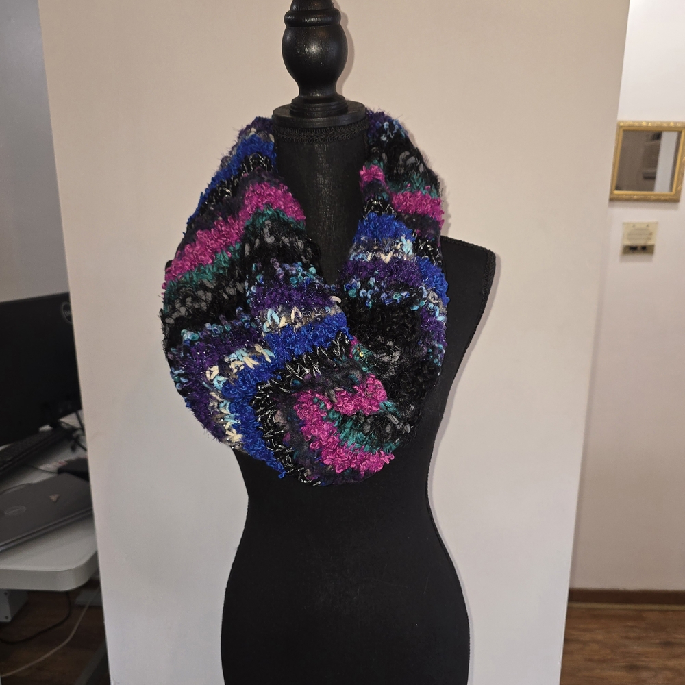 Multicolor Knit Infinity Scarf - Picture 3 of 4